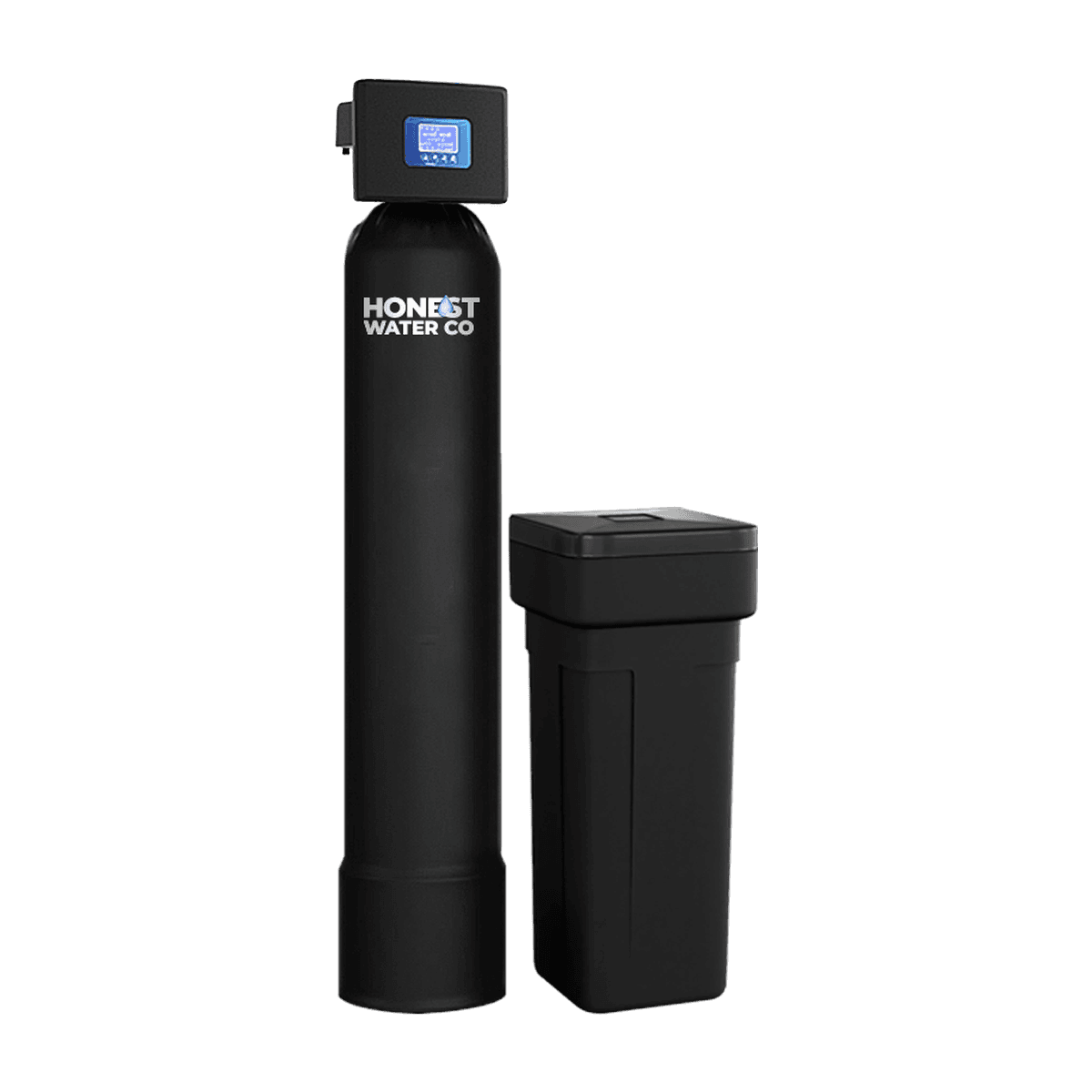 Honest Water Co whole-home softener and filtration system with brine tank