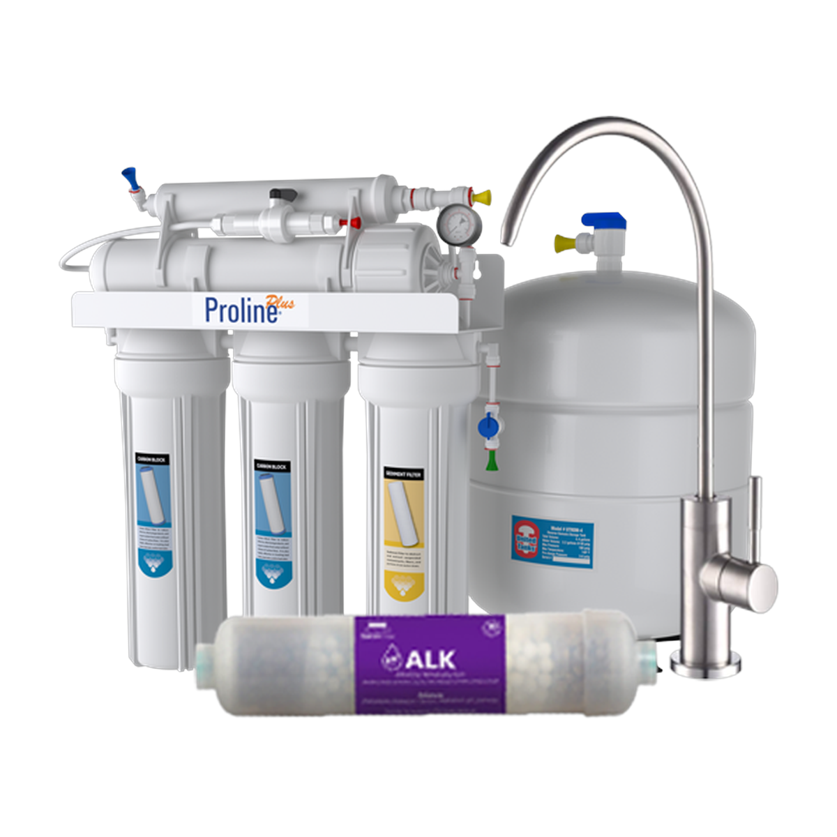 Alkaline drinking-water filter