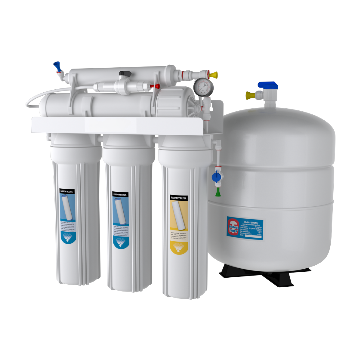 Five-stage reverse osmosis drinking-water system